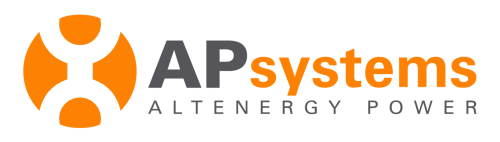 Logo de la marque APsystems, partenaire spécialisé dans les solutions innovantes pour l'énergie solaire et la rénovation énergétique.